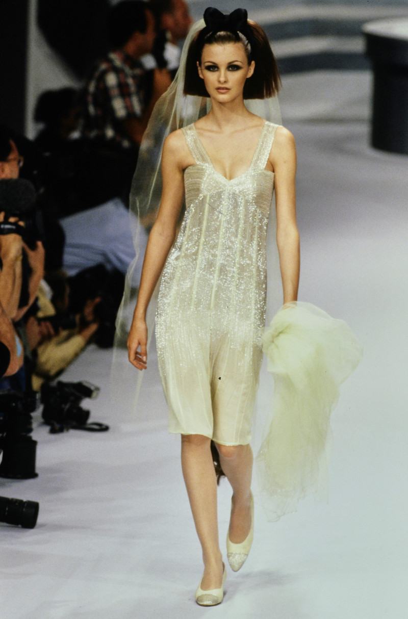 Trish Goff featured in  the Chanel Haute Couture fashion show for Autumn/Winter 1995