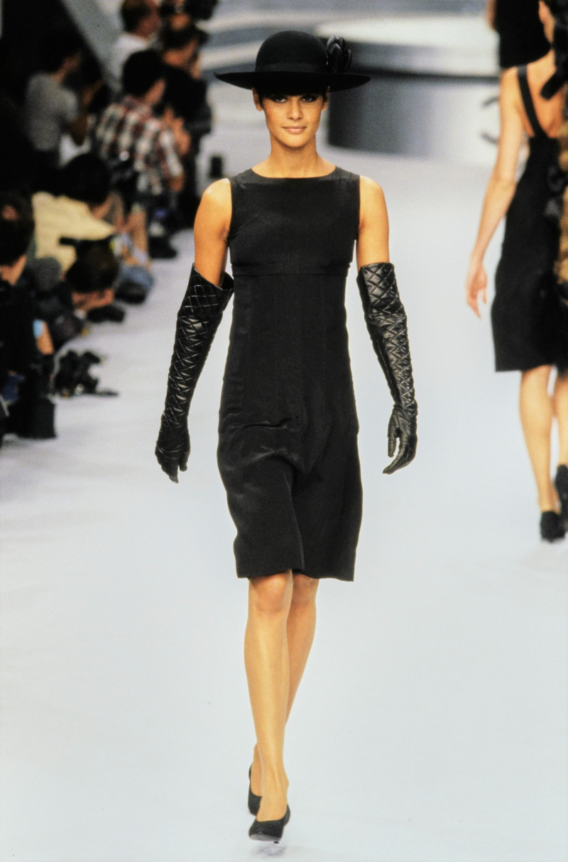 Nadege du Bospertus featured in  the Chanel Haute Couture fashion show for Autumn/Winter 1995