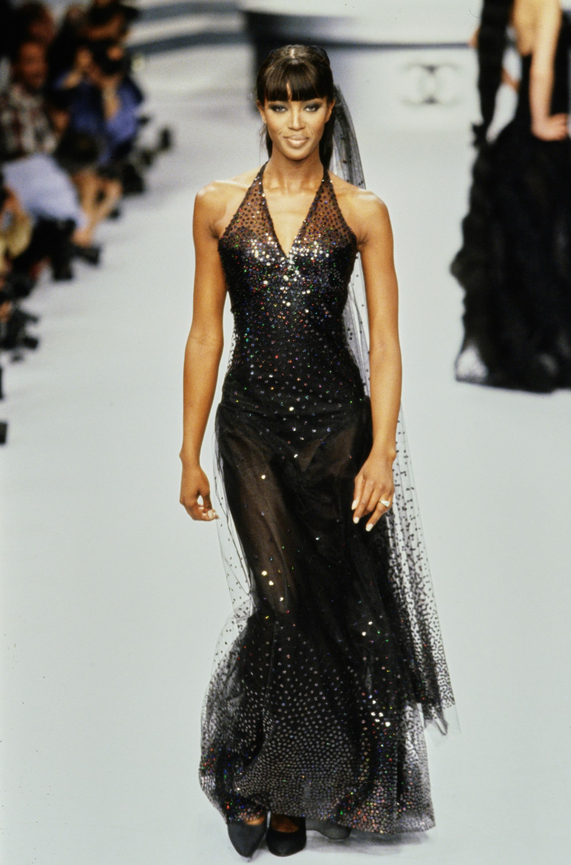 Naomi Campbell featured in  the Chanel Haute Couture fashion show for Autumn/Winter 1995