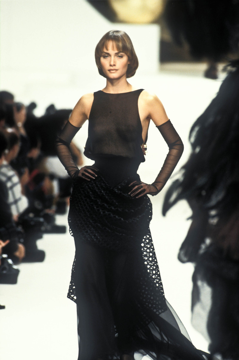 Amber Valletta featured in  the Chanel Haute Couture fashion show for Spring/Summer 1994