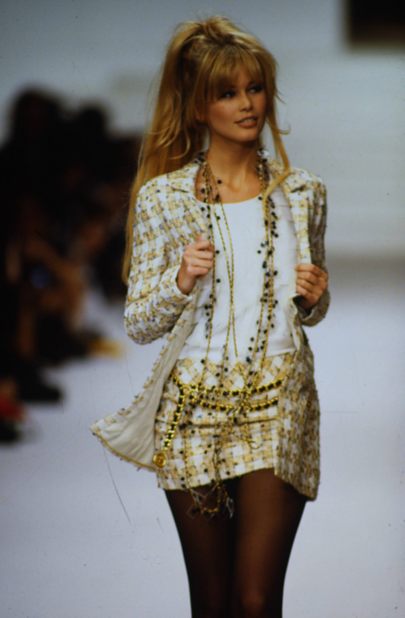 Claudia Schiffer featured in  the Chanel Haute Couture fashion show for Spring/Summer 1994