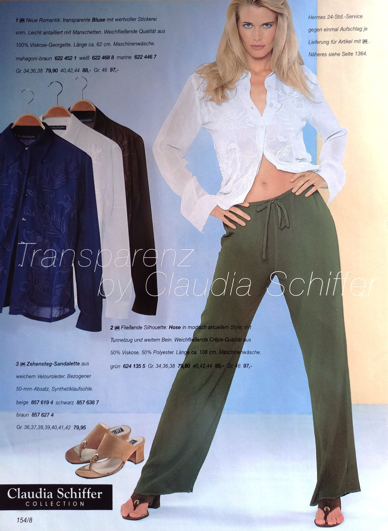 Claudia Schiffer featured in  the Otto catalogue for Spring/Summer 1998