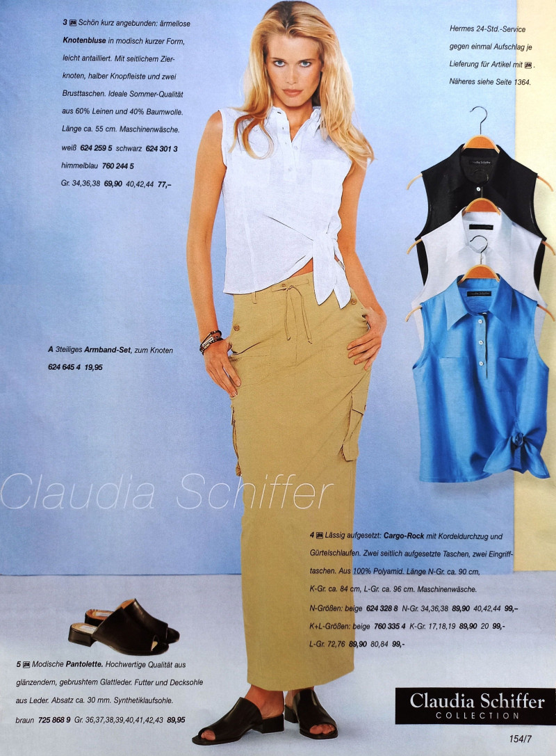 Claudia Schiffer featured in  the Otto catalogue for Spring/Summer 1998