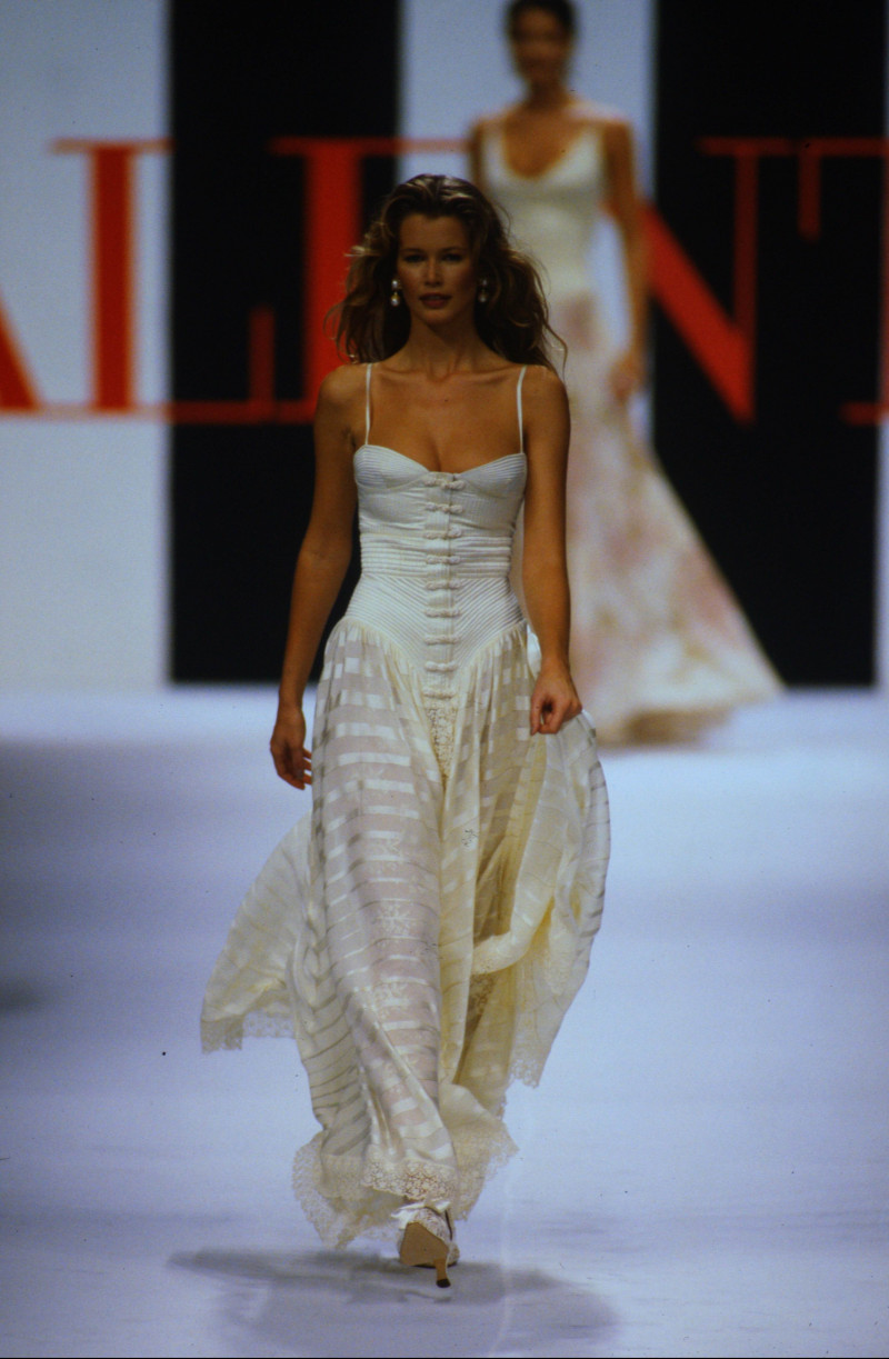 Claudia Schiffer featured in  the Valentino fashion show for Spring/Summer 1994