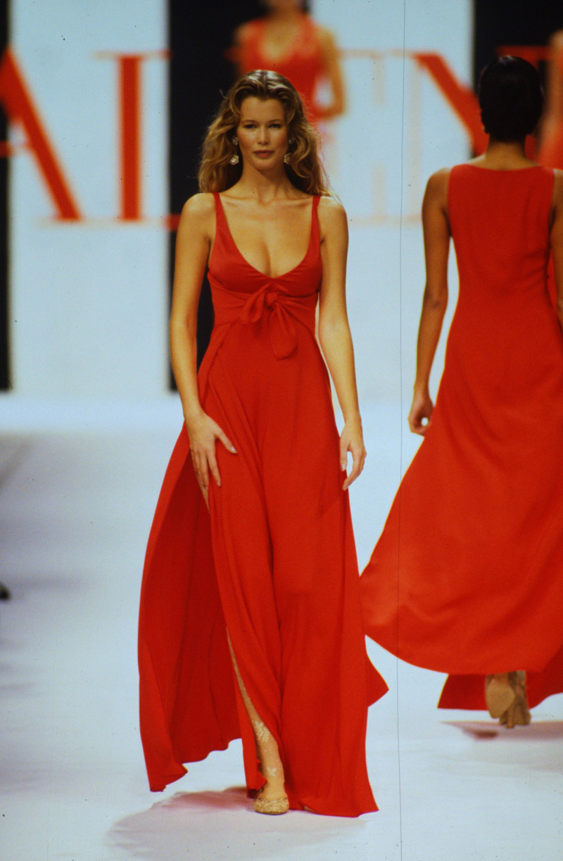 Claudia Schiffer featured in  the Valentino fashion show for Spring/Summer 1994