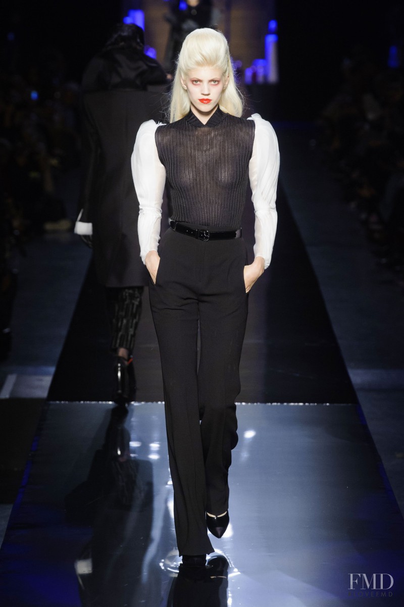 Devon Windsor featured in  the Jean Paul Gaultier Haute Couture fashion show for Autumn/Winter 2014