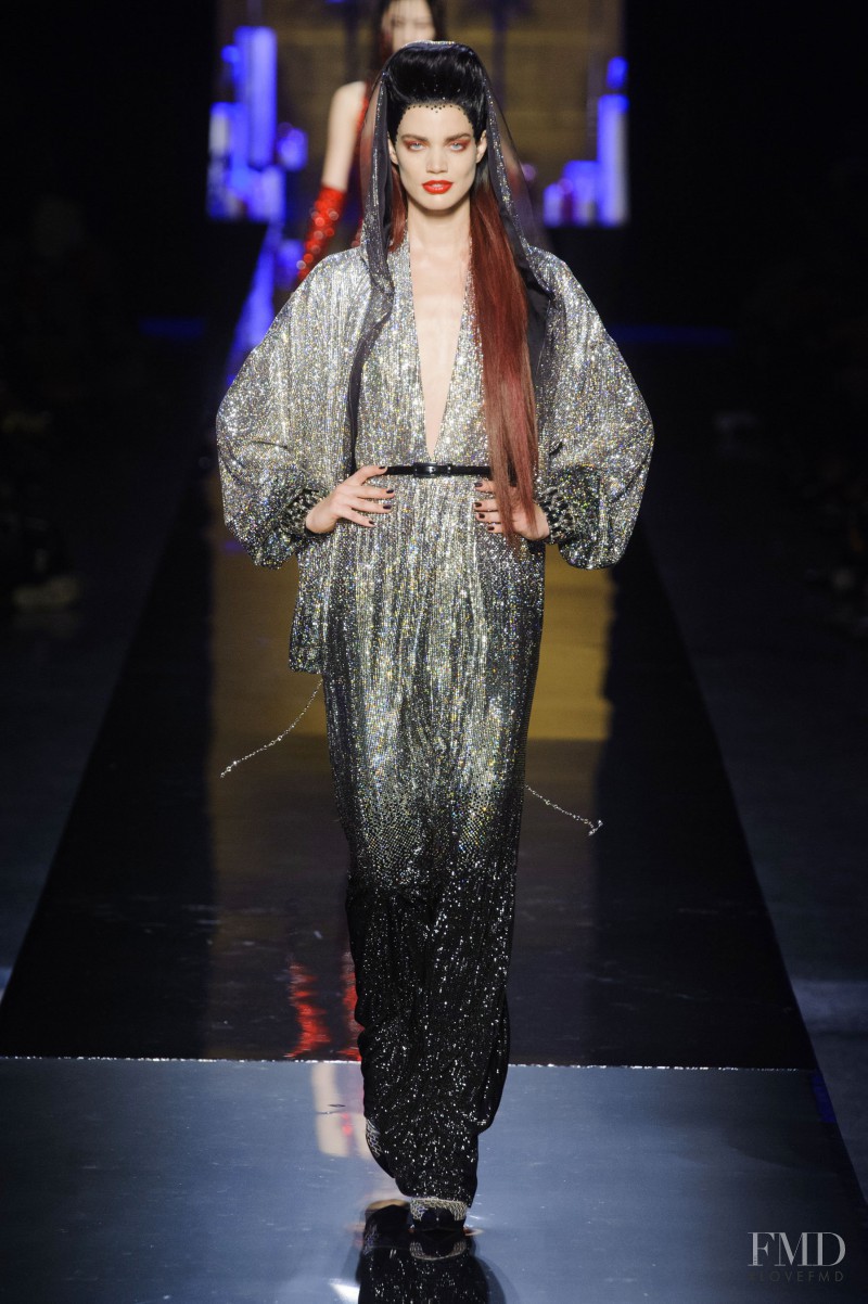 Rianne ten Haken featured in  the Jean Paul Gaultier Haute Couture fashion show for Autumn/Winter 2014