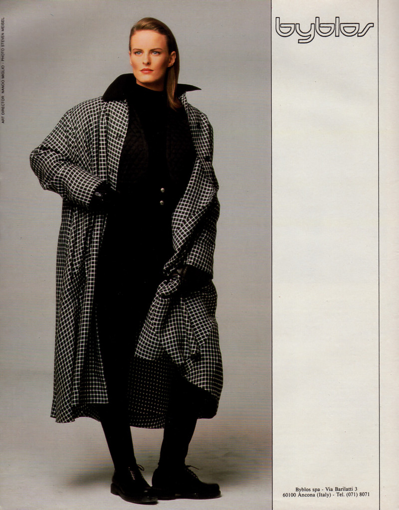 Steevie van der Veen featured in  the byblos advertisement for Autumn/Winter 1987
