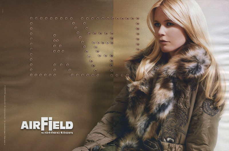 Claudia Schiffer featured in  the AIRFIELD advertisement for Autumn/Winter 2006