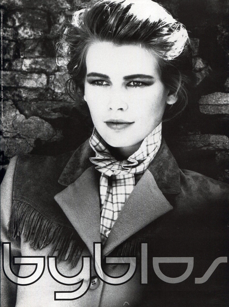 Claudia Schiffer featured in  the byblos advertisement for Spring/Summer 1990