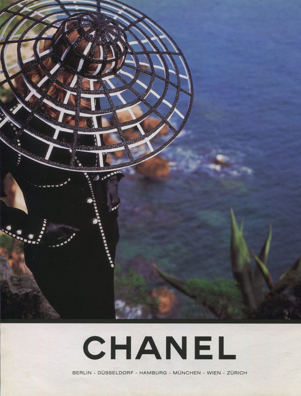 Claudia Schiffer featured in  the Chanel advertisement for Spring/Summer 1992