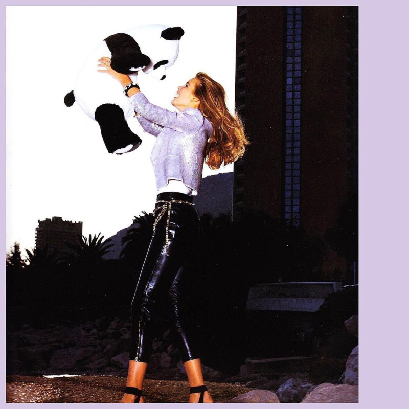 Claudia Schiffer featured in  the Chanel advertisement for Spring/Summer 1992