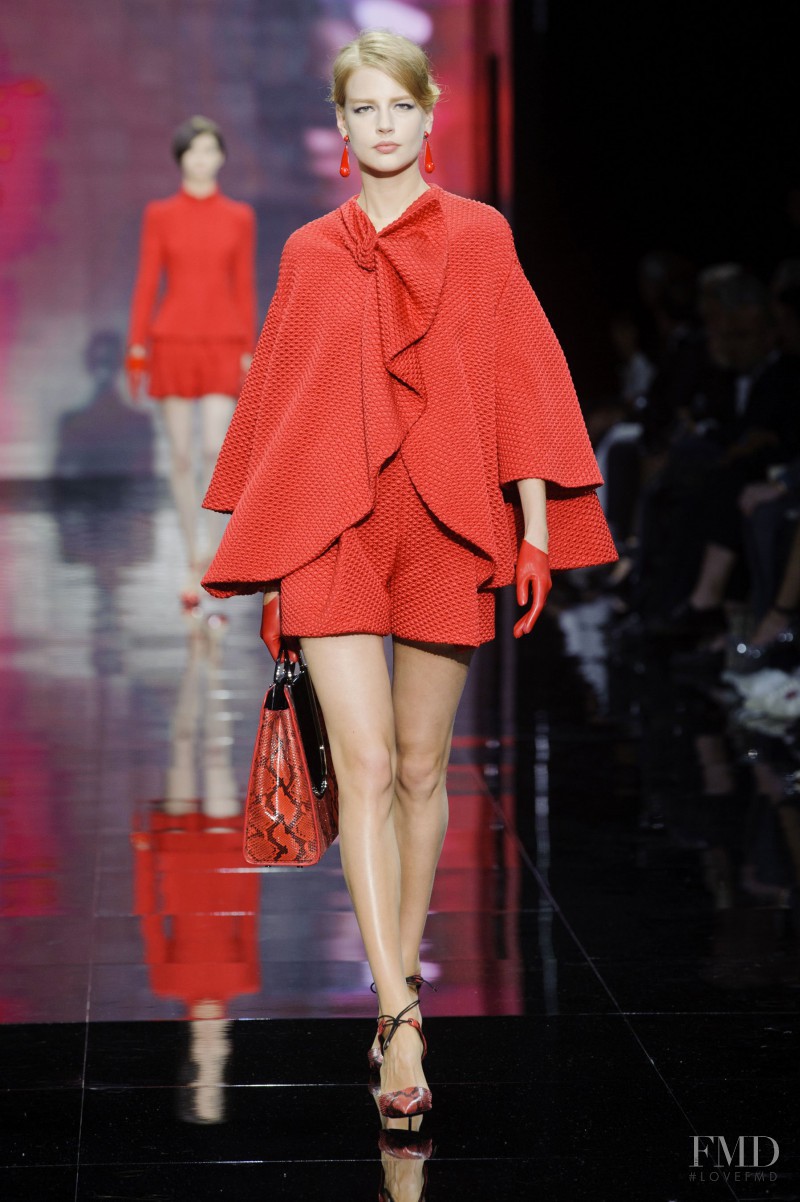 Anna Ewers featured in  the Armani Prive fashion show for Autumn/Winter 2014