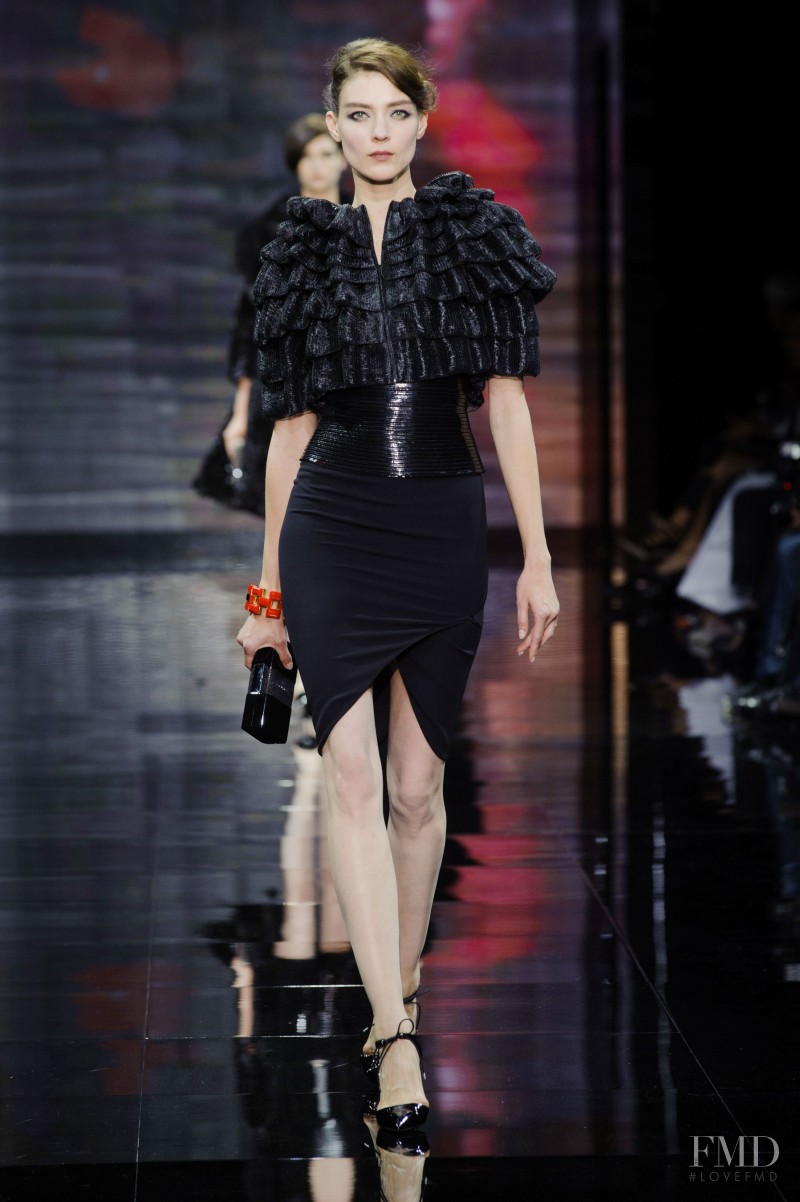 Kati Nescher featured in  the Armani Prive fashion show for Autumn/Winter 2014