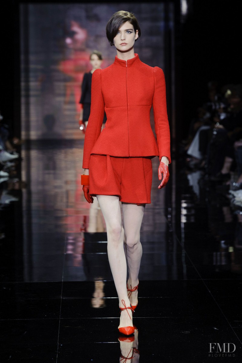 Manon Leloup featured in  the Armani Prive fashion show for Autumn/Winter 2014