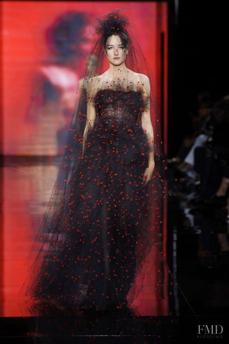 Joséphine Le Tutour featured in  the Armani Prive fashion show for Autumn/Winter 2014