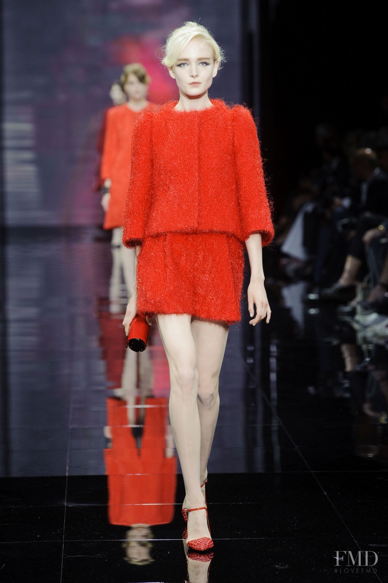 Maja Salamon featured in  the Armani Prive fashion show for Autumn/Winter 2014