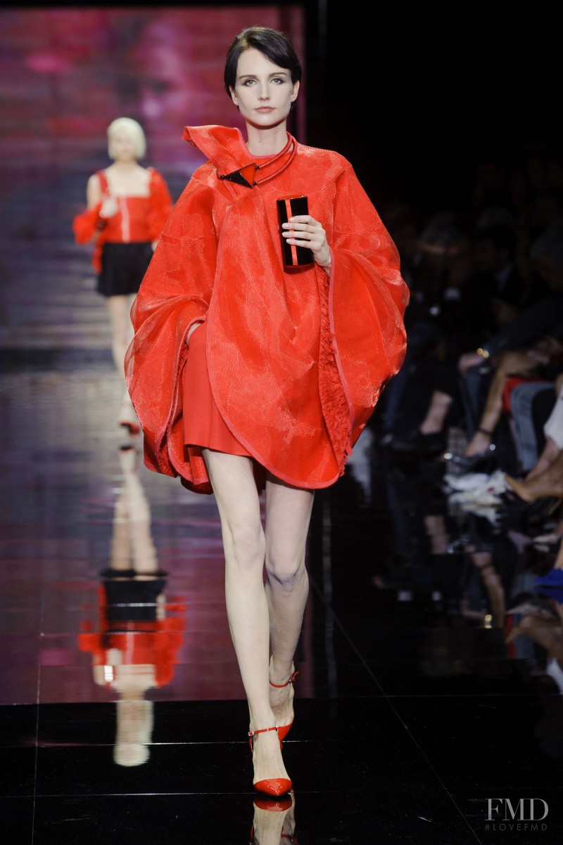 Agnese Zogla featured in  the Armani Prive fashion show for Autumn/Winter 2014