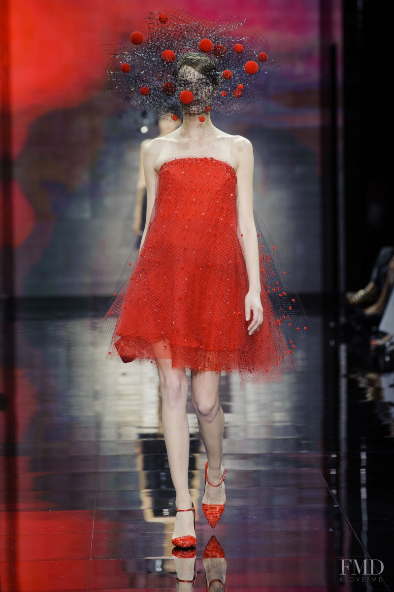 Mina Cvetkovic featured in  the Armani Prive fashion show for Autumn/Winter 2014