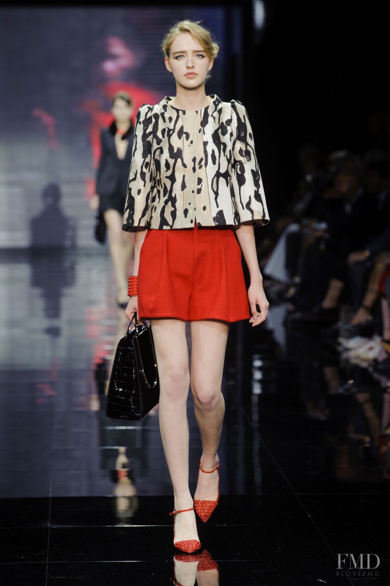 Agata Rudko featured in  the Armani Prive fashion show for Autumn/Winter 2014