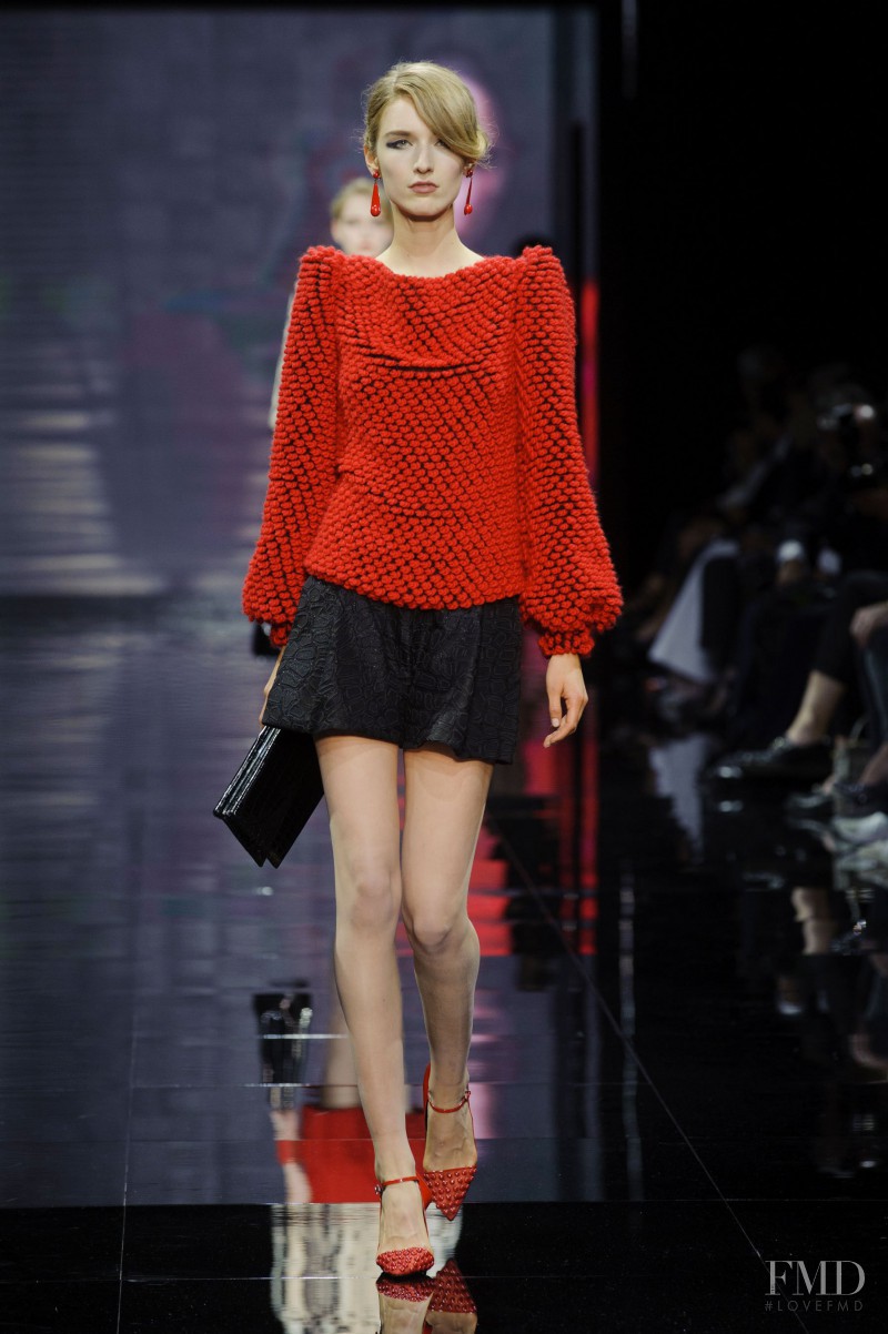 Manuela Frey featured in  the Armani Prive fashion show for Autumn/Winter 2014