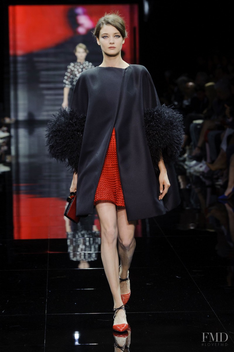Diana Moldovan featured in  the Armani Prive fashion show for Autumn/Winter 2014