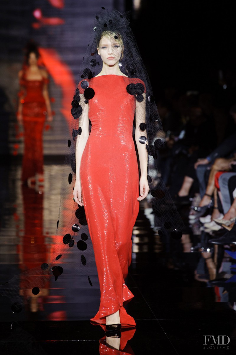Sasha Luss featured in  the Armani Prive fashion show for Autumn/Winter 2014