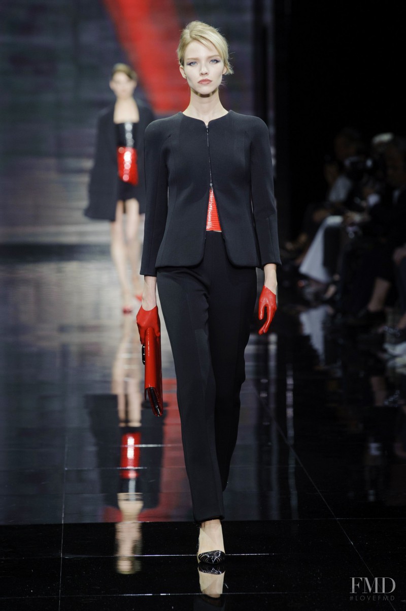 Sasha Luss featured in  the Armani Prive fashion show for Autumn/Winter 2014