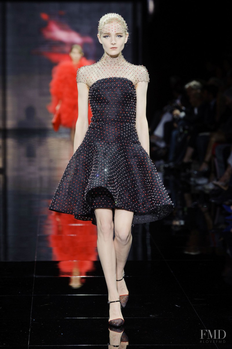 Maja Salamon featured in  the Armani Prive fashion show for Autumn/Winter 2014