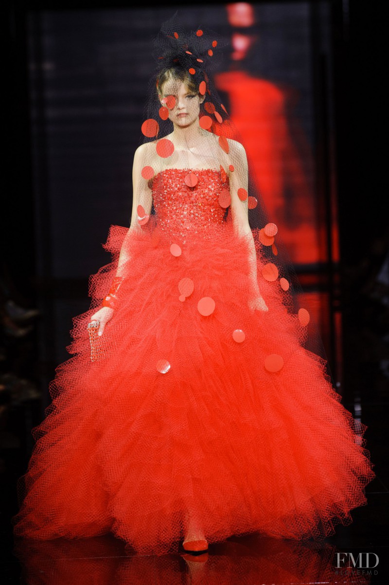 Kate Grigorieva featured in  the Armani Prive fashion show for Autumn/Winter 2014