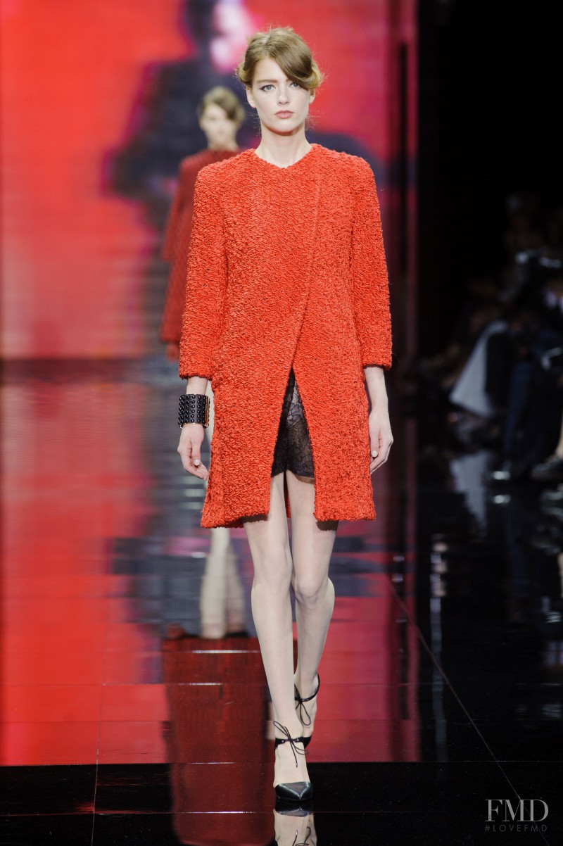 Emmy Rappe featured in  the Armani Prive fashion show for Autumn/Winter 2014