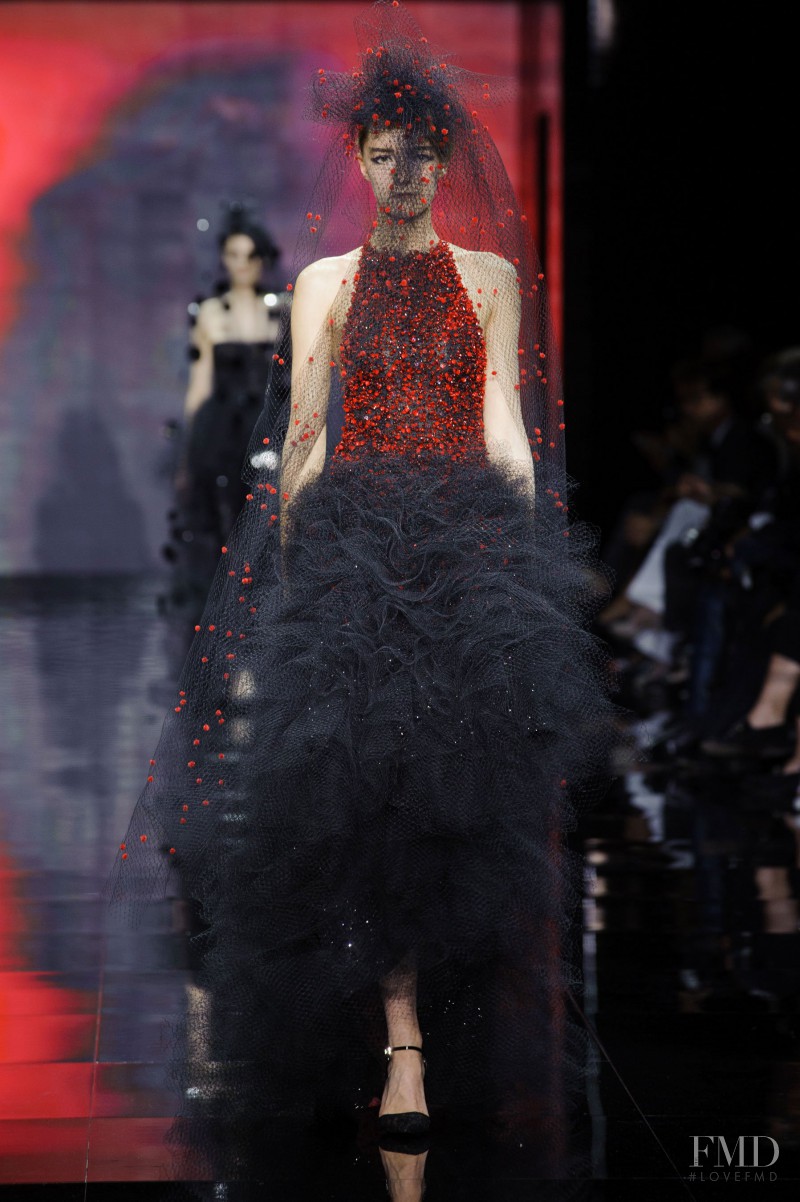 Irina Liss featured in  the Armani Prive fashion show for Autumn/Winter 2014