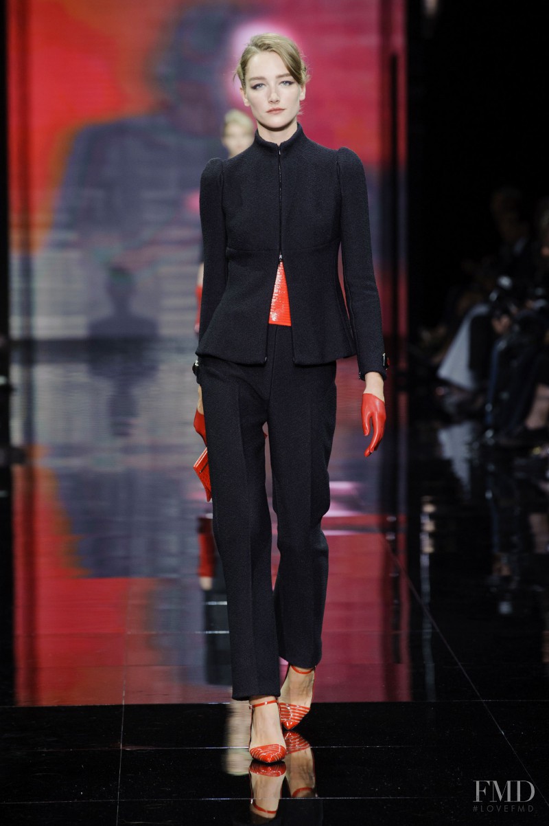 Joséphine Le Tutour featured in  the Armani Prive fashion show for Autumn/Winter 2014