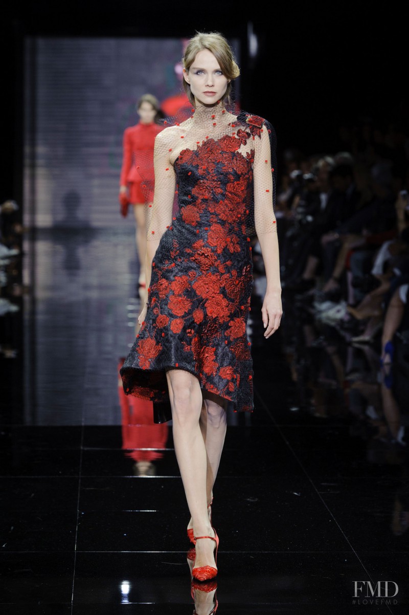 Veronika Pospisilova featured in  the Armani Prive fashion show for Autumn/Winter 2014