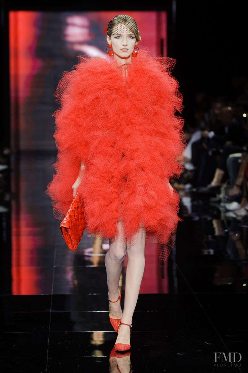 Manuela Frey featured in  the Armani Prive fashion show for Autumn/Winter 2014