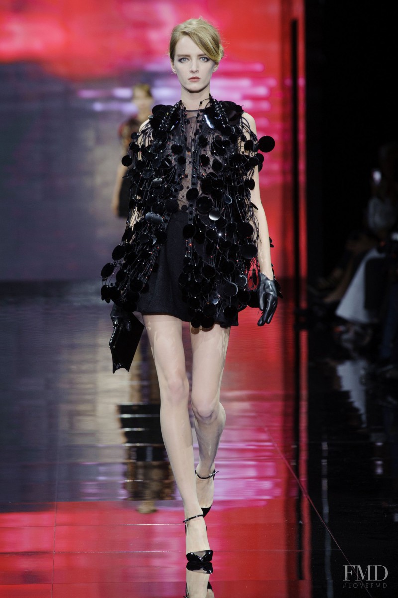 Daria Strokous featured in  the Armani Prive fashion show for Autumn/Winter 2014