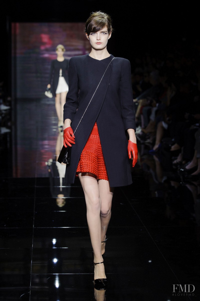 Zlata Mangafic featured in  the Armani Prive fashion show for Autumn/Winter 2014