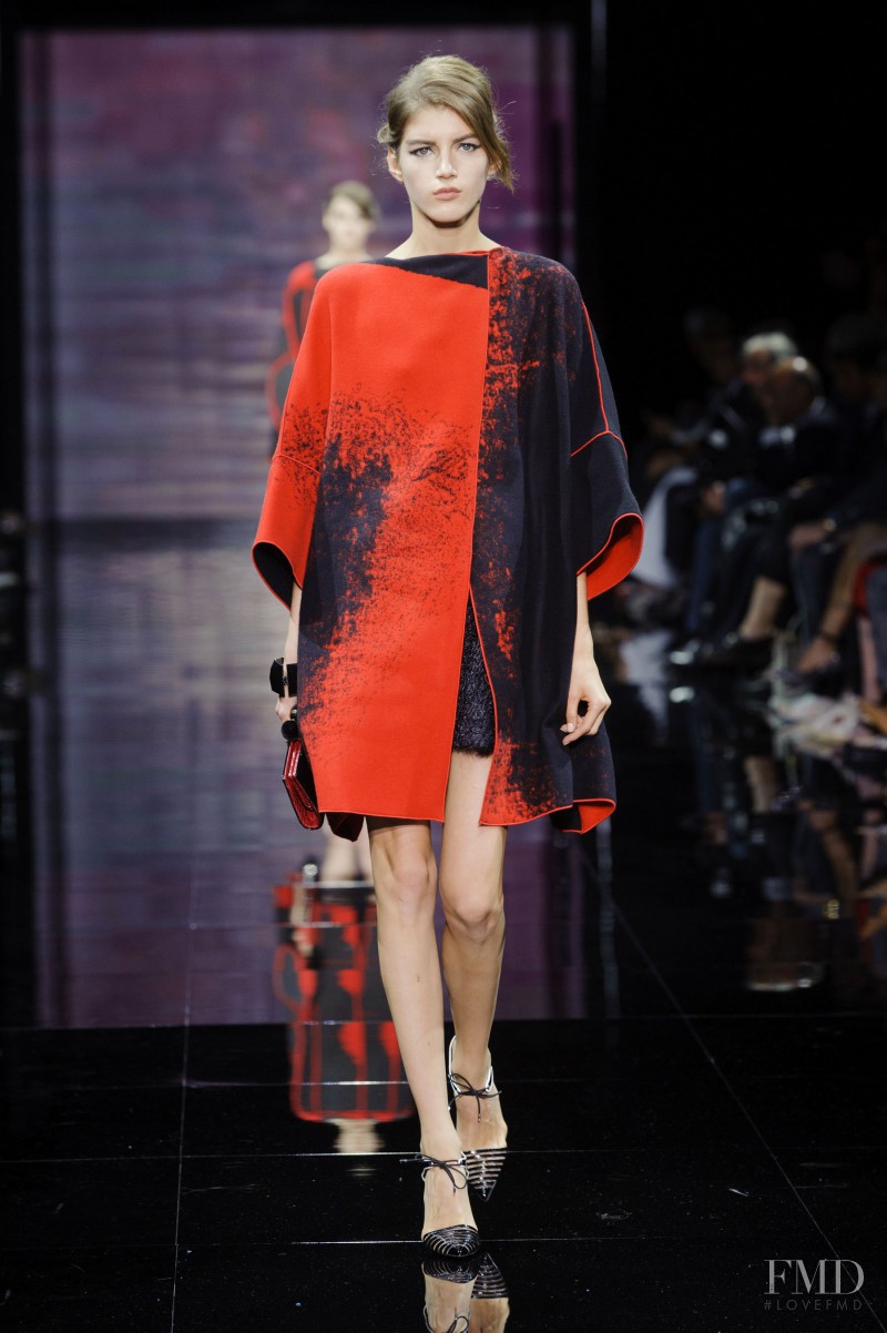 Valery Kaufman featured in  the Armani Prive fashion show for Autumn/Winter 2014