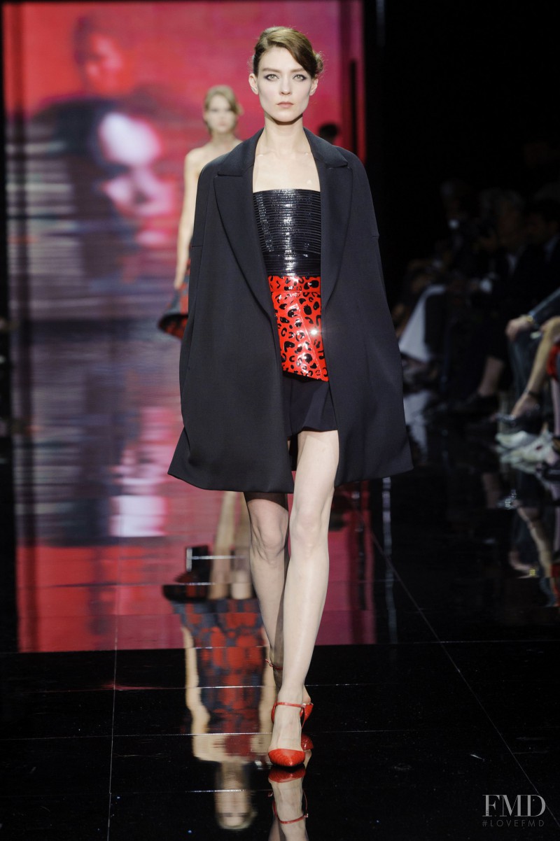 Kati Nescher featured in  the Armani Prive fashion show for Autumn/Winter 2014