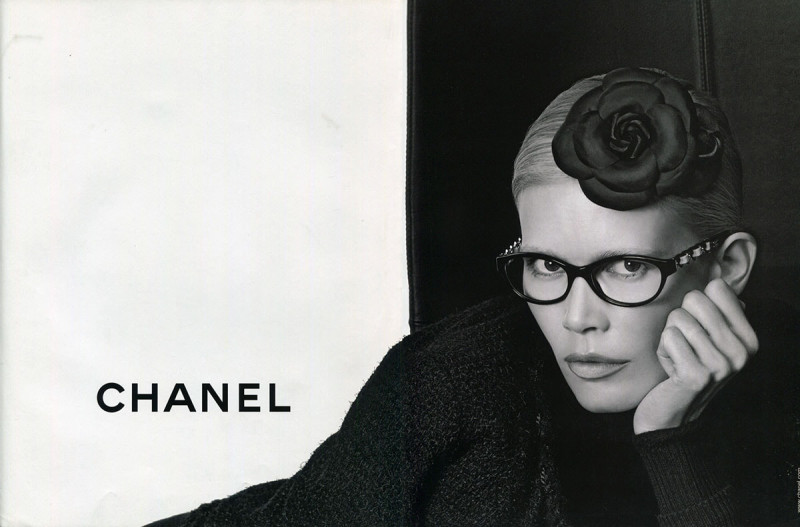 Claudia Schiffer featured in  the Chanel Eyewear advertisement for Spring/Summer 2010