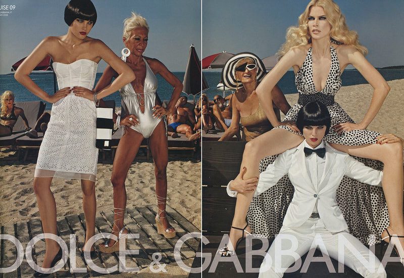 Claudia Schiffer featured in  the Dolce & Gabbana advertisement for Spring/Summer 2008