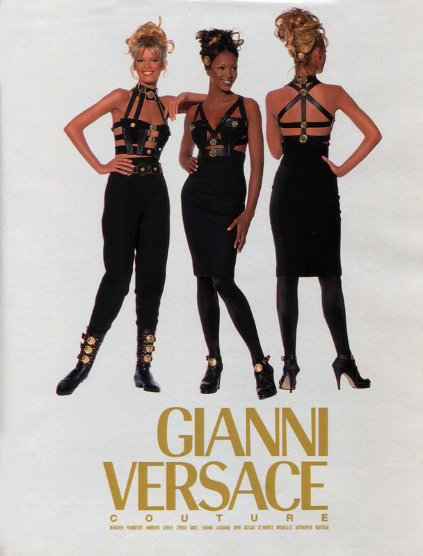 Christy Turlington featured in  the Gianni Versace Couture advertisement for Autumn/Winter 1992
