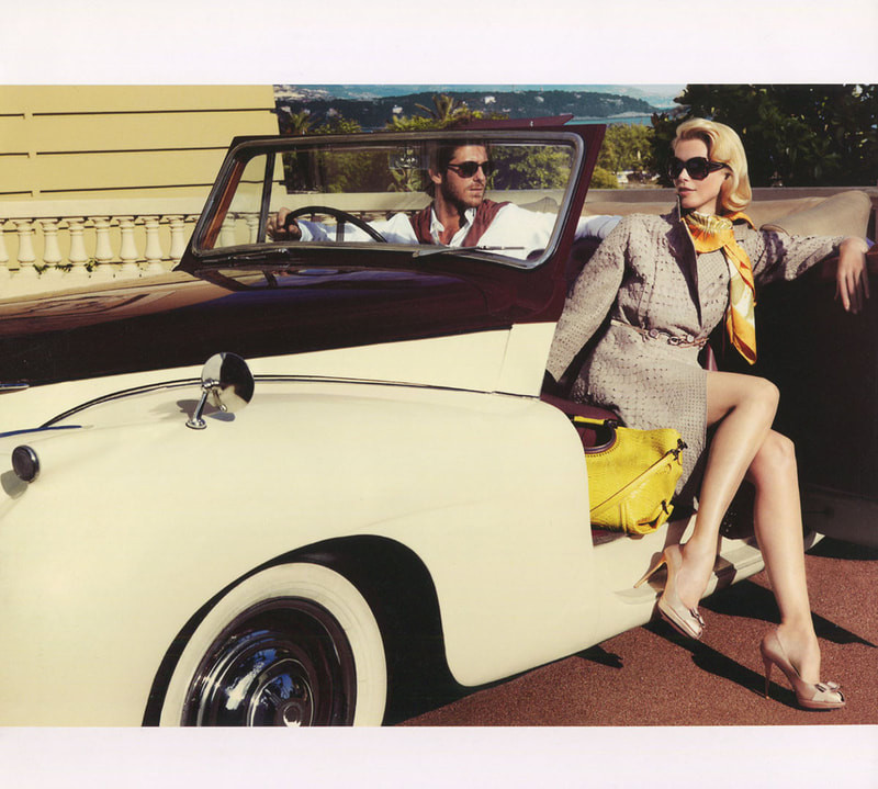 Claudia Schiffer featured in  the Salvatore Ferragamo advertisement for Spring/Summer 2010