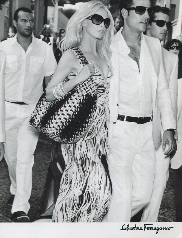 Claudia Schiffer featured in  the Salvatore Ferragamo advertisement for Spring/Summer 2008