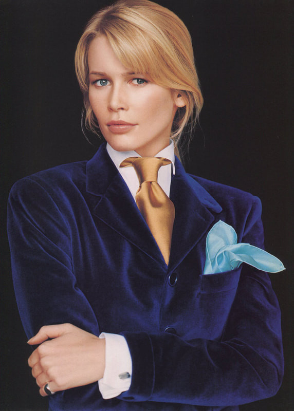 Claudia Schiffer featured in  the Ralph Lauren advertisement for Autumn/Winter 1996