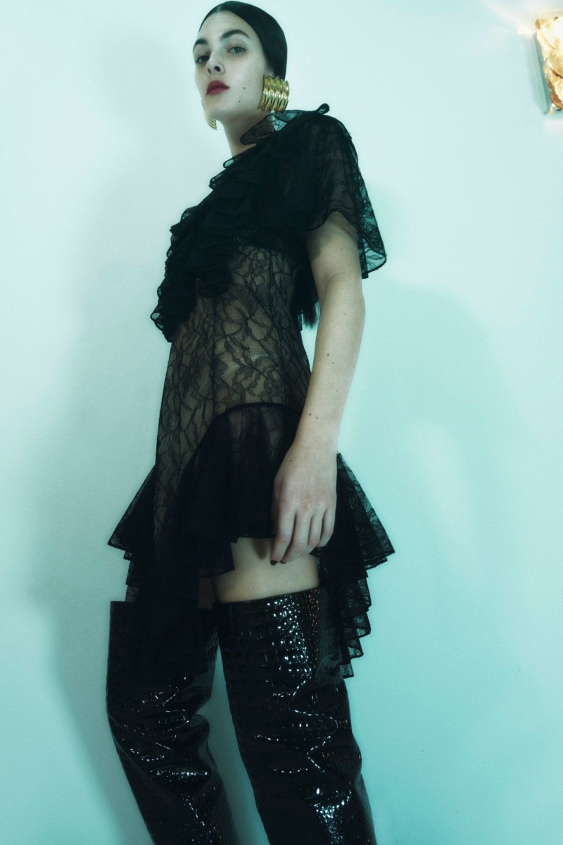 Vittoria Ceretti featured in  the Khaite lookbook for Pre-Fall 2023
