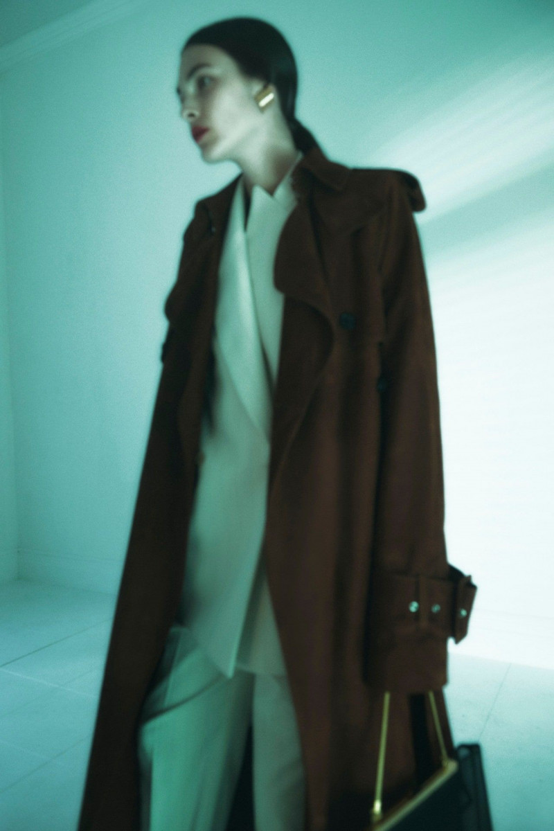 Vittoria Ceretti featured in  the Khaite lookbook for Pre-Fall 2023