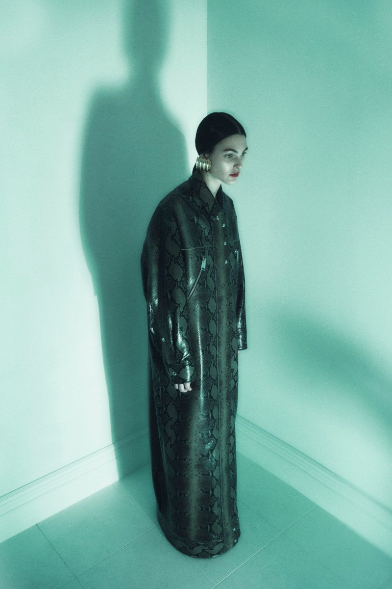 Vittoria Ceretti featured in  the Khaite lookbook for Pre-Fall 2023