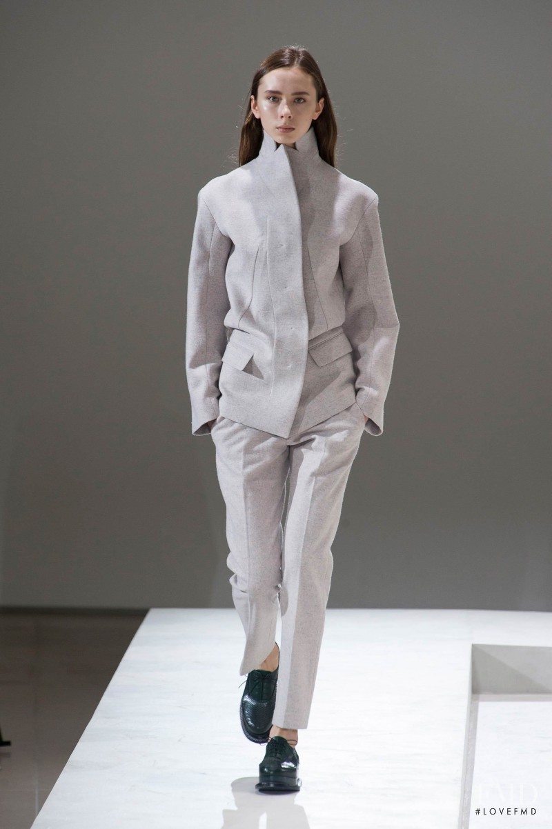 Melanie Culley featured in  the Jil Sander fashion show for Autumn/Winter 2014