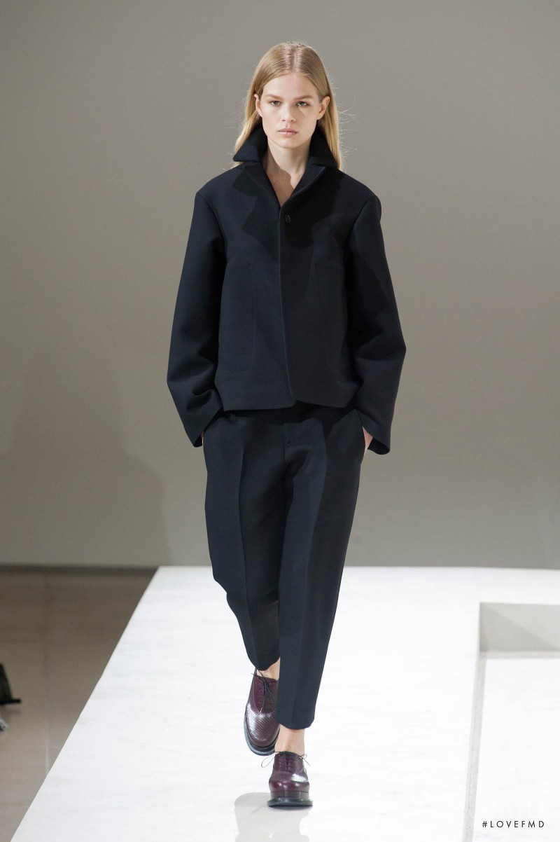 Anna Ewers featured in  the Jil Sander fashion show for Autumn/Winter 2014